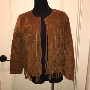 Suede fringe jacket